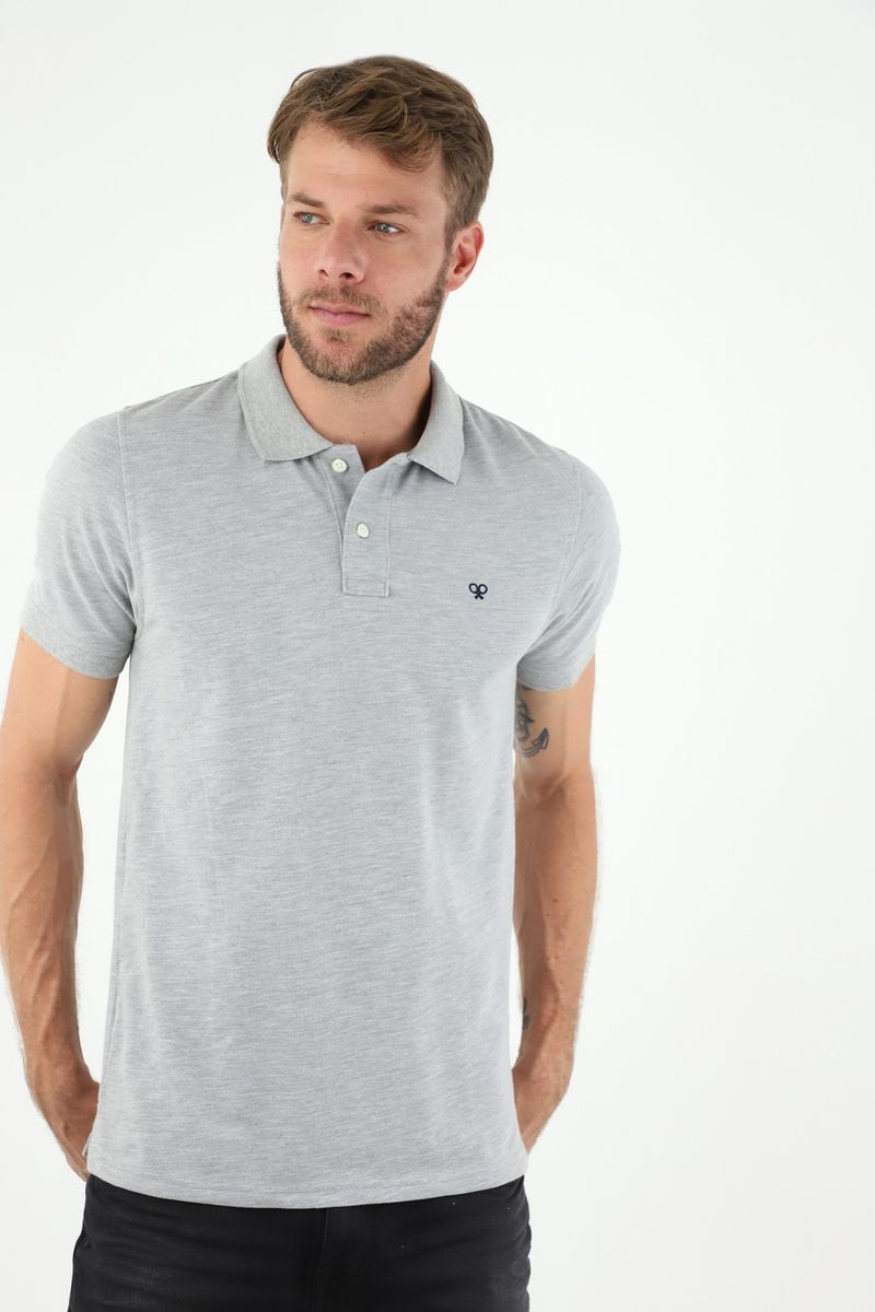 polos-para-hombre-tennis-gris