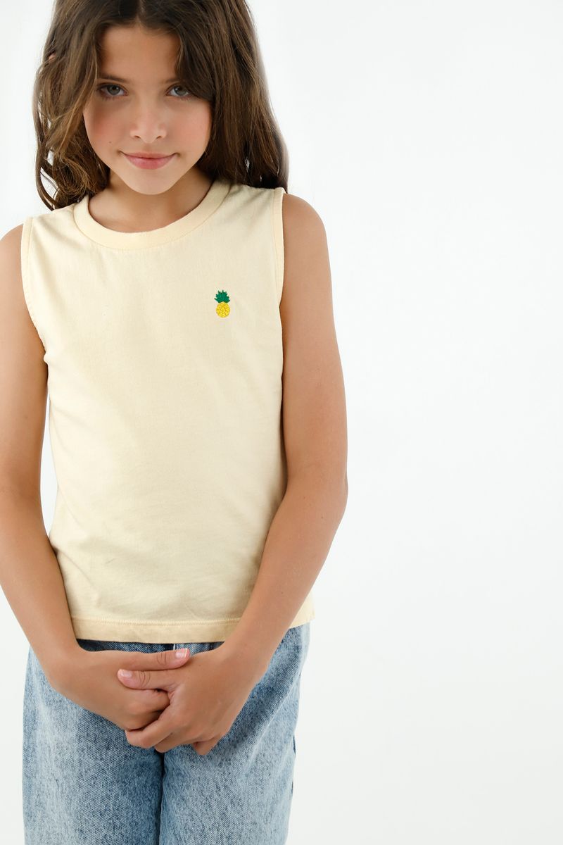 tshirt-para-niña-tennis-amarillo