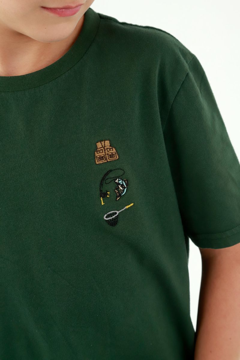 tshirt-para-niño-tennis-verde