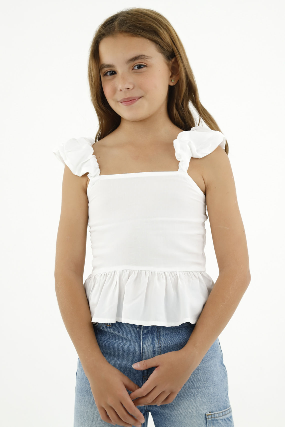 Blusas strapless 2025 para niña