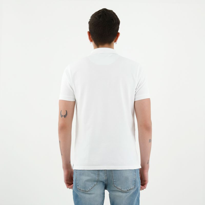 Camisa polo blanca para hombre hot sale