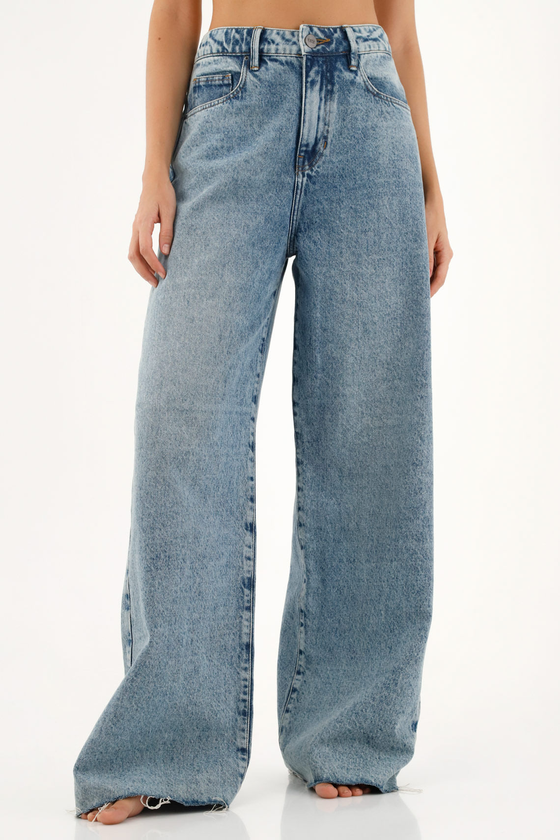 Jeans unset ancho para mujer